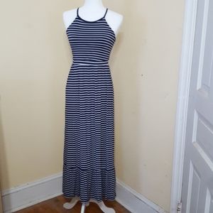 Striped Petite length maxi dress